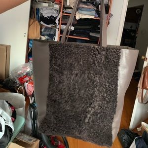 EUC Banana Republic Ashbury Shearling Leather Tote